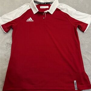 Adidas Polo Shirt in Red and White